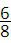 fraction 6 over 8