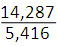 fraction 14287 over 5416