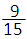 fraction 9 over 15