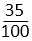เศษ 35 ส่วน 100
