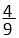 เศษ 4 ส่วน 9